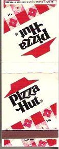 Two Pizza Hut Matchbook Covers Unused - Very Good Cond