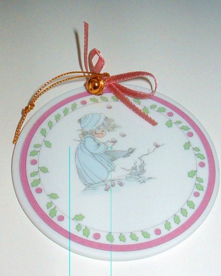 Enesco Precious Moments Holiday Porcelain Ornament 1990 New in Box