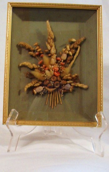 Beautiful Dried Flowers Behind Glass 8 x 10 Gold Frame