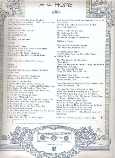 The Rolling Stone 1906 Sheet Music Leland Roberts - F C Harris