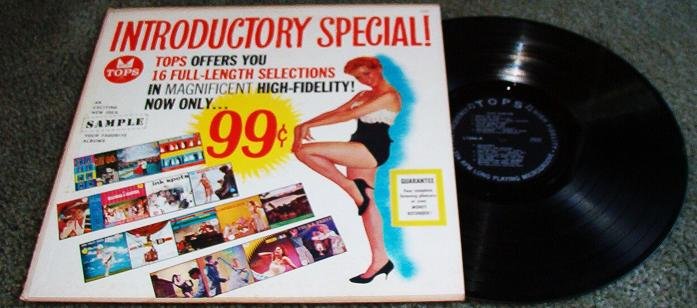 Tops Records Offers You 16 Full Length Selections lp Album 33 1/3 rpm 1950s VGC