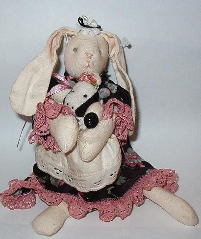 Rabbit Hugging Miss Cow Stuffed Animals - Cute