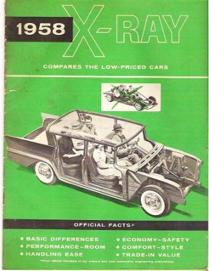 1958 Amc X-Ray Rambler Comparative Official Facts Book Original
