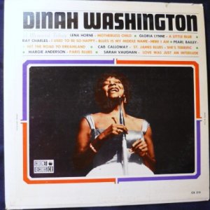 Dinah Washington - A Memorial Tribute to Various Artists lp cs 215