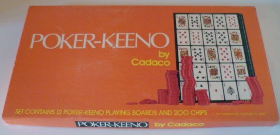 Poker Keeno Board Game from Cadaco - Complete and Vntg 1977