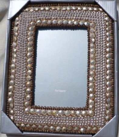 Pier One Imports India Beaded Picture Frame - NIB 5x7 Inch
