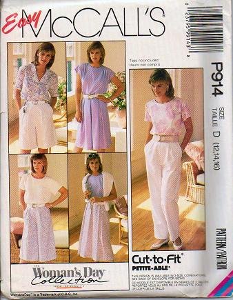 McCalls Uncut Pattern 3519 P914 Szs 12 14 16 Skirt Culotte Pants - Womans Day Collection