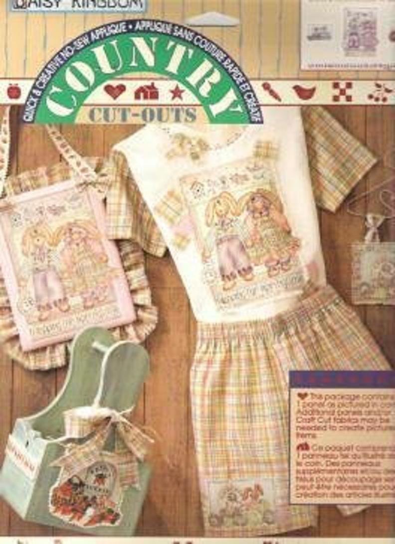 Daisy Kingdom Victor and Victoria - rabbits - Applique Iron Ons - New in Package - No Sew