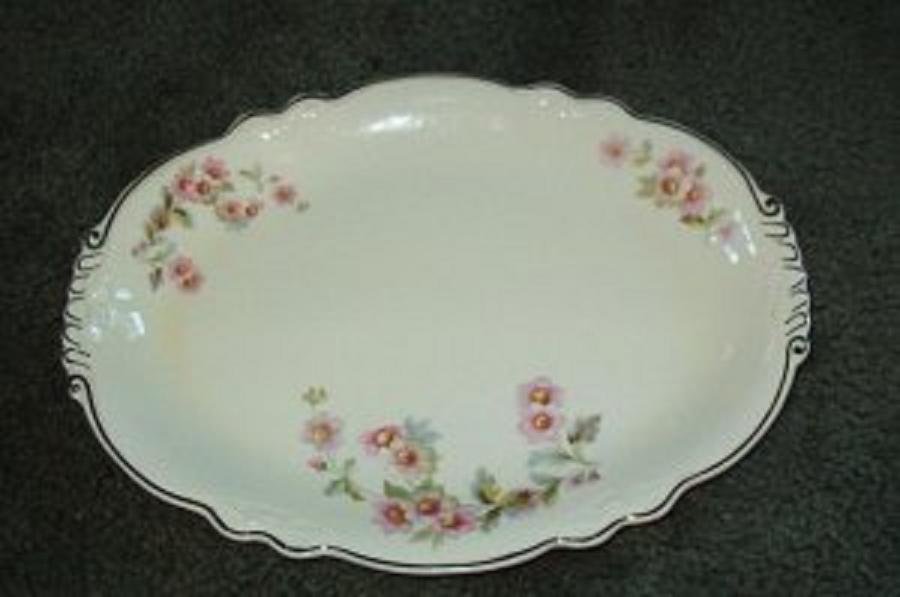 Homer Laughlin 13 inch Virginia Rose Platter Mint Condition 3 Sprays