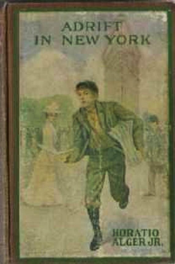 Adrift in New York - Horatio Alger Jr - Tom and Florence Antique Book c1900