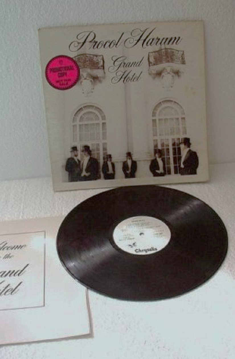 Grand Hotel lp Record by Procol Harum Promo w Brochure White Label 1973 lp
