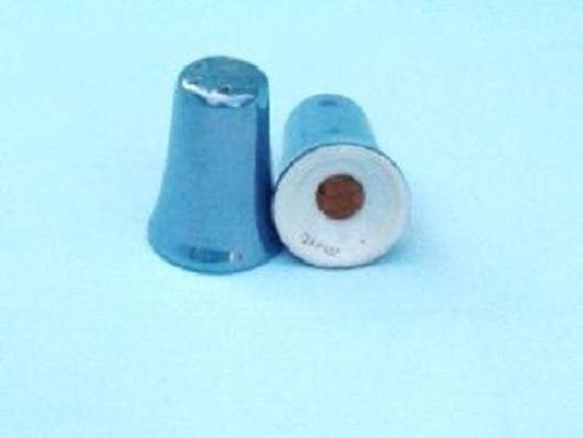 Blue Iridescent Lustreware Luster Ware Salt Pepper Shakers Marked Japan Vintage