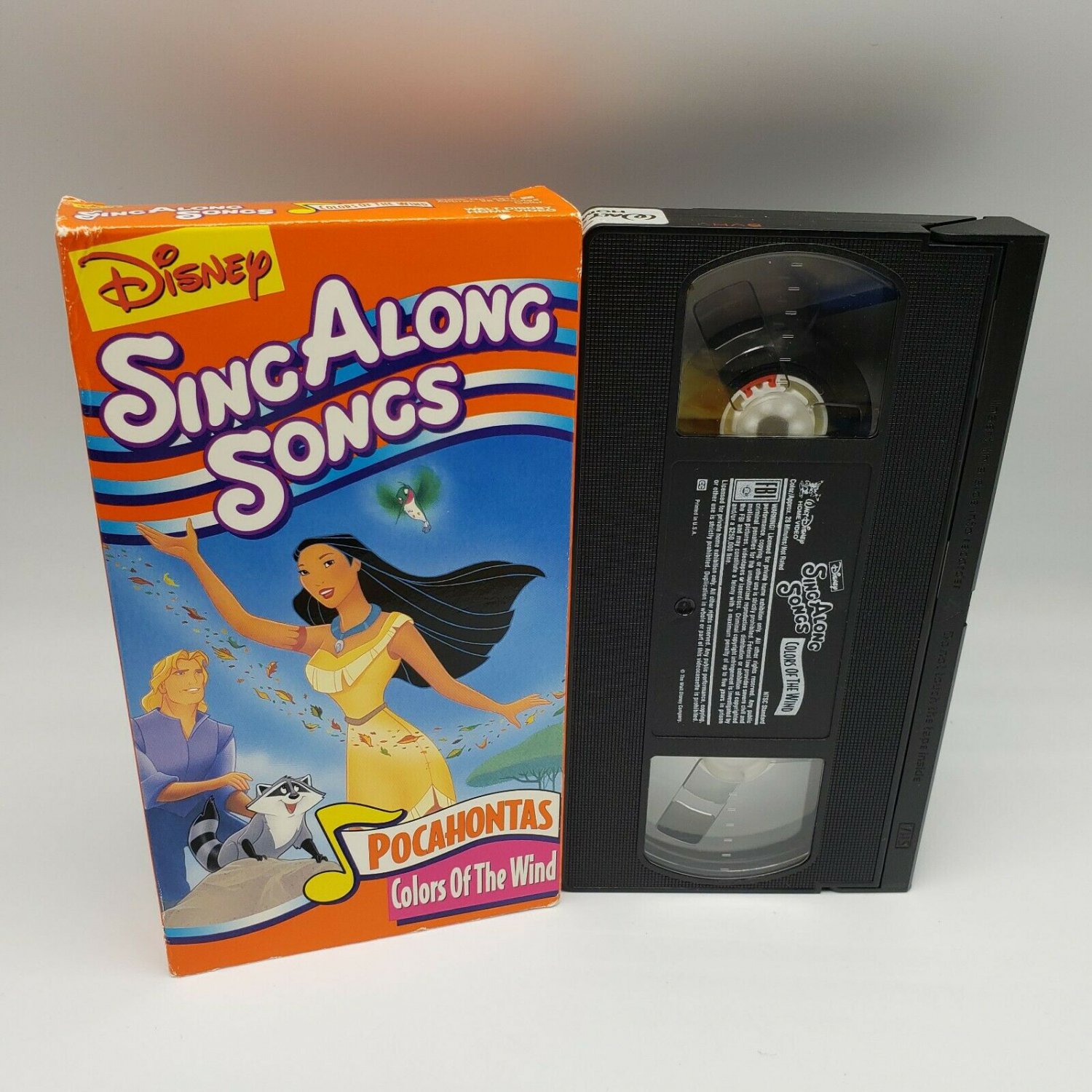 Disney Sing Along Songs Vhs Tape Pocahontas Colors Of The Wind The