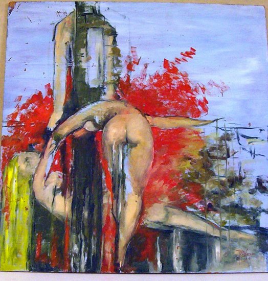Jealousy - Oil on smooth side of press board - Ted Ingram