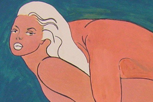 A moment from the Kama Sutra - Original Oil Painting Artwork by Ted Ingram