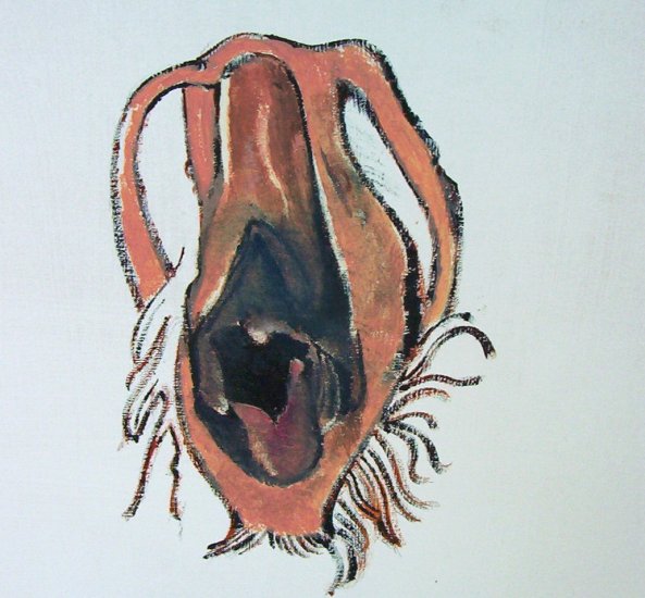 The Vaginal Maneater - oil (unfinished) A.E. (Ted) Ingram - original artwork