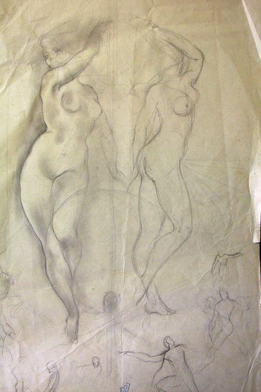 Original Sketches life studies 1951 A.E. (Ted) Ingram