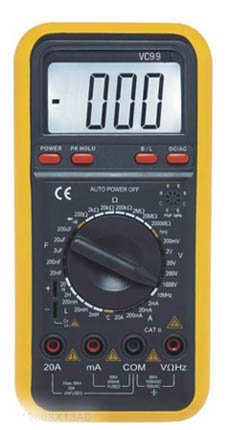 Multimeter w/Capacitance,Temperature, Frequency VC99