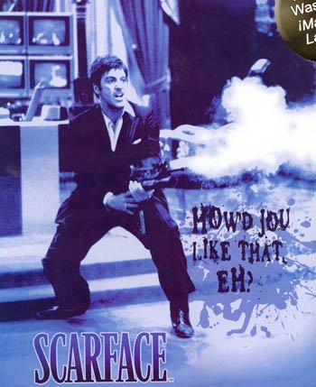 SCARFACE BLUE BLANKET QUEEN SIZE