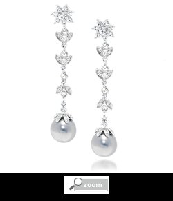 Peacock Pearl Drop Earrings