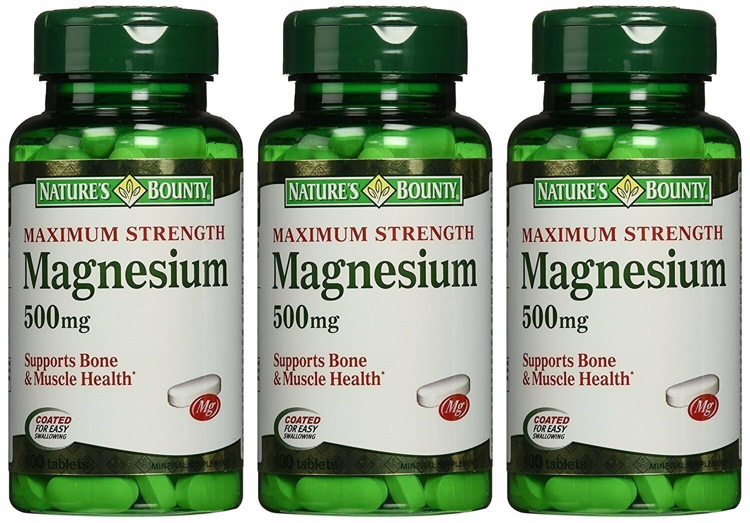 Nature S Bounty Magnesium Mg Mineral Supplement Tablets Bulk