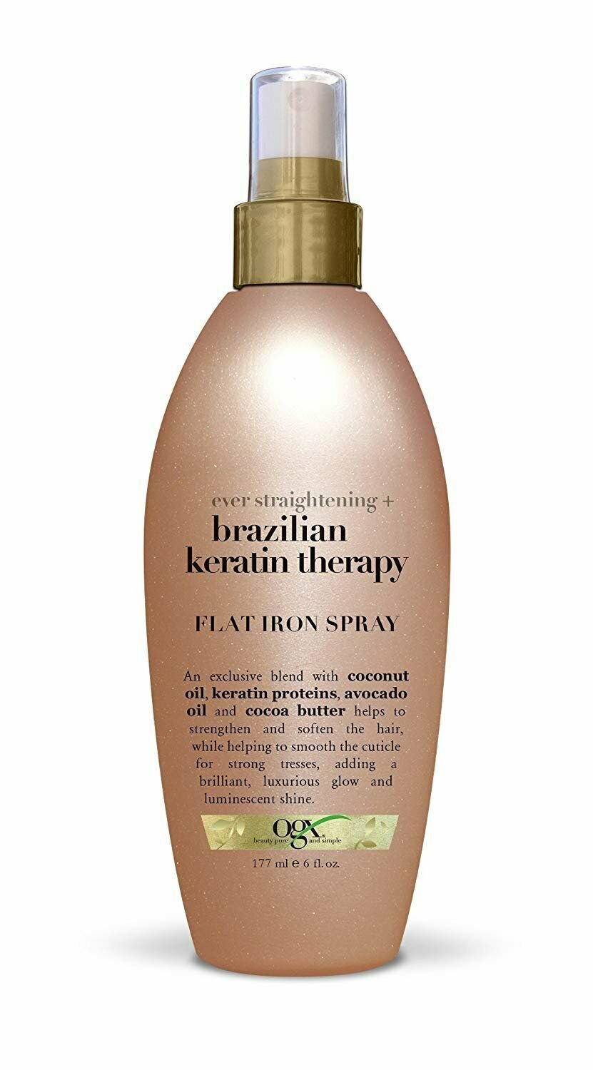 Organix Ever Straight Brazilian Keratin Therapy Flat Iron Spray 6 Oz 1