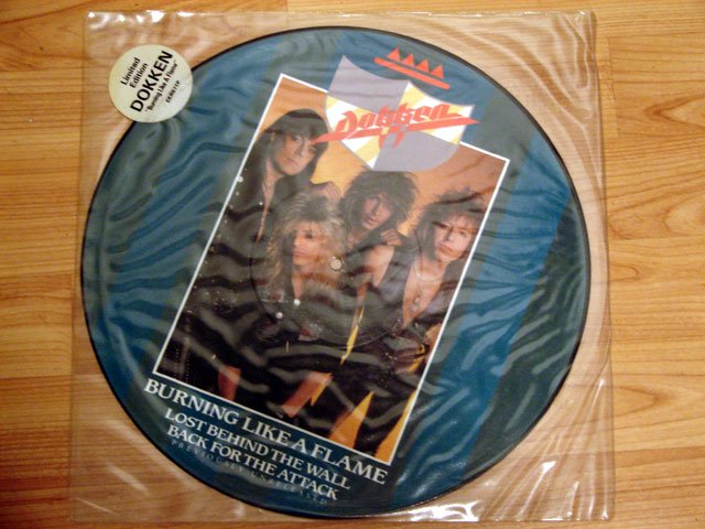 DOKKEN BURNING LIKE A FLAME PICTURE DISC 12"