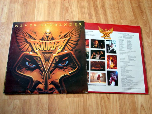TRIUMPH NEVER SURRENDER VINYL LP RECORD