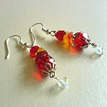 Scarlet Glitter Earrings