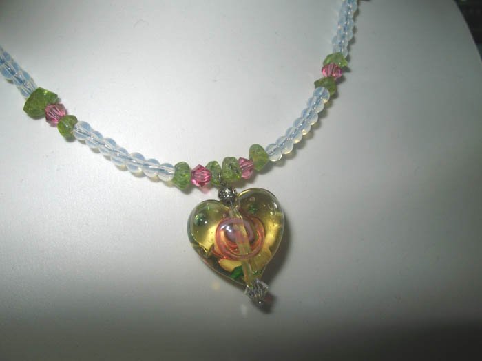 Glassy Heart Necklace