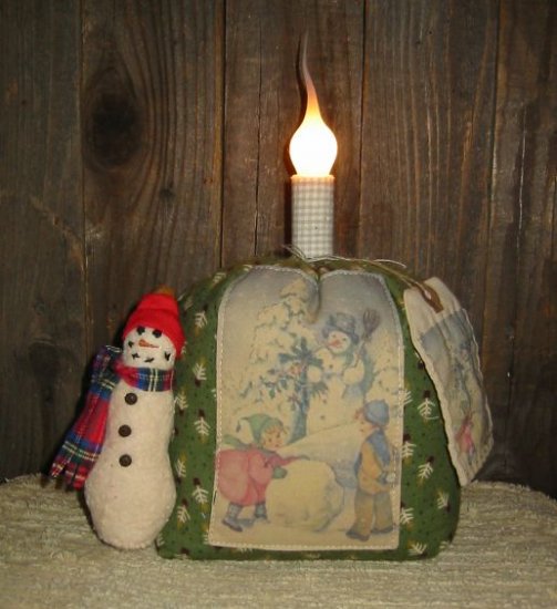 Snowman Postcard Lamp EC