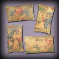 Vintage Valentine Pillows EC