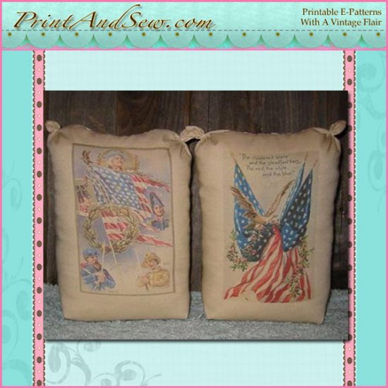 Americana Reproduction Postcard Feedsack Bags EC