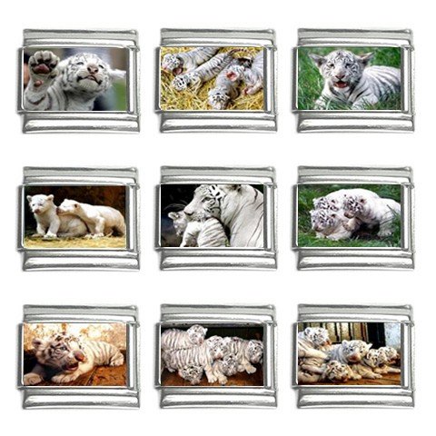 Italian Charms 9 pack 9mm White Tiger Cubs 13452711