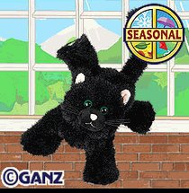 Webkinz Black Cat New Plush Pet with Unused Code