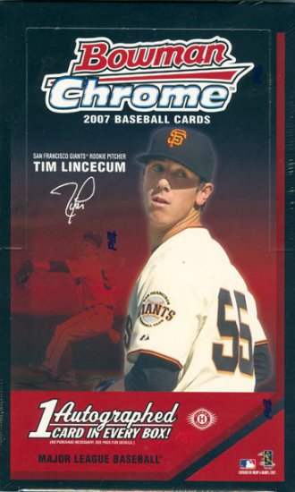2007 Bowman Chrome Baseball Hobby Box