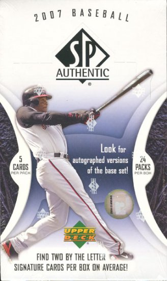 2007 Upper Deck SP Authentic Baseball Hobby Box