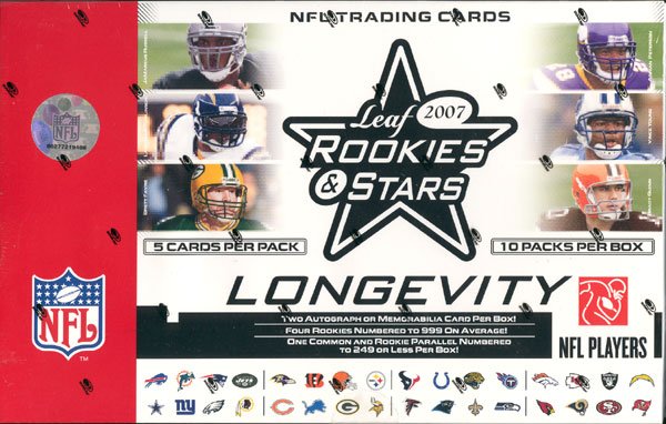 2007 Leaf Rookies & Stars Longevity Football Box