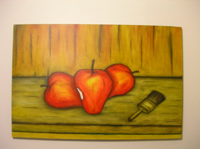 Duane Cash Oil Painting 24 x 36 - Original Apples Art