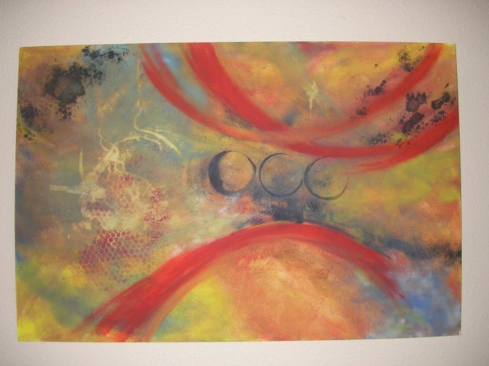 Duane Cash Acrylic Painting 24 x 36 - Original Spiritual Abstract Art