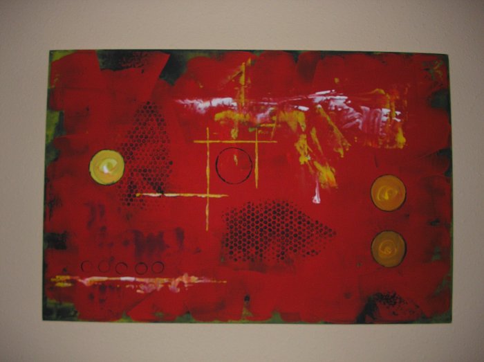Phet Cash Acrylic Painting 24 x 36 - Original Abstract Art