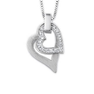 18K Diamond Heart Necklace