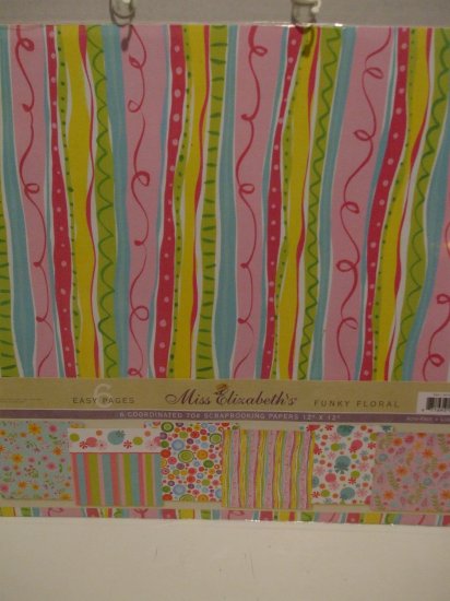 Funky Floral Scrapbooking Papers 12" x 12"