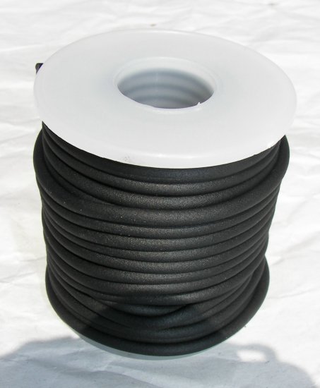 Black Round Rubber Cord-4mm