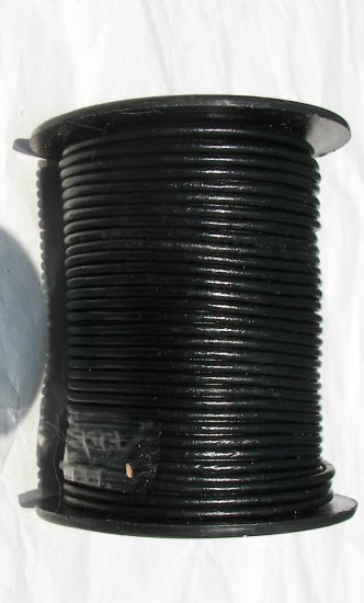 Black Round Leather Cord-0.5mm-25yds