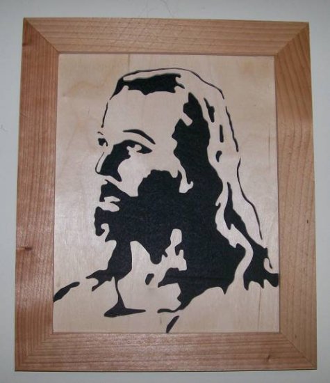 Jesus, Scroll saw portrait