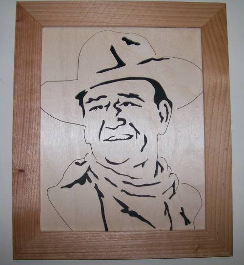 JOHN WAYNE SCROLL SAW PORTRAIT 004