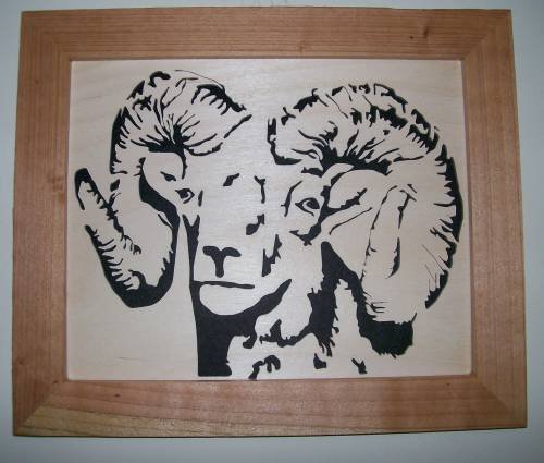 Bighorn Sheep Scroll Saw Picture