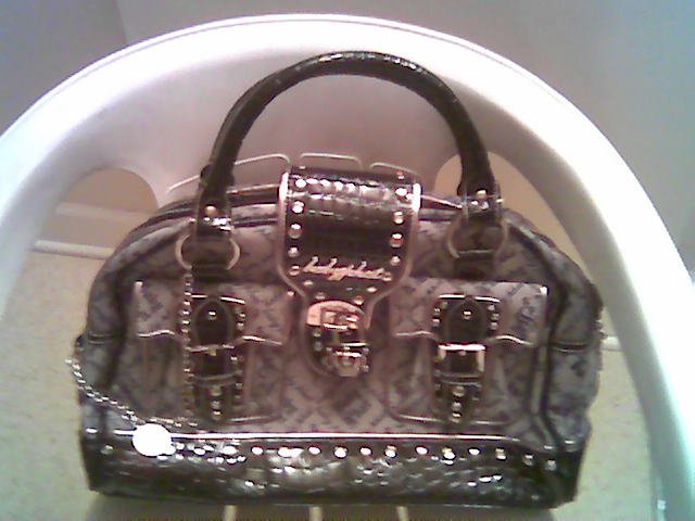 AUTHENTIC BABY PHAT GRAY AND BLACK HARD TO FIND HANDBAG