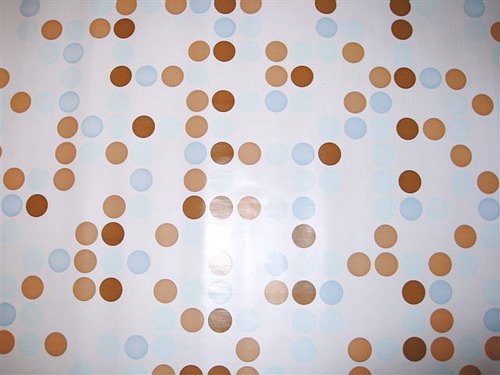 BLUE BROWN POLKA DOT CONTACT PAPER ADHESIVE SHELF LINER